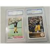 Image 1 : LOT 2 TERRY BRADSHAW GRADED FOOTBALL CARDS