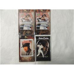 LOT 4 BASEBALL CARDS:JORDAN, RIPKEN, BONDS