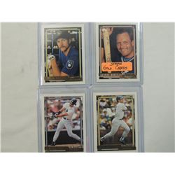 LOT 4 TOPPS GOLD BASEBALL CARDS: BRETT, YOUNT, MOT