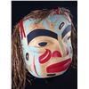 Image 2 : GEORGE PENNIER (1957-2014) STO:LO "SHAMAN, RAVEN AND FROG" CEDAR MASK, WITH CEDAR BARK HAIR