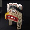 Image 2 : TOM PATTERSON (NUU-CHA-NULTH) EAGLE HEADRESS "2006" WITH PAINTED SERPENT ON REVERSE