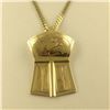 Image 2 : HAND MADE 14KT YELLOW GOLD FIRST NATIONS PENDANT CARVED IN THE DESIGN OF AN EAGLES HEAD.  BASE IS