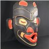 Image 2 : DERALD SCOULAR (1946-2002) NORTH WEST COAST DSONOQUA MASK 23" HIGH X 22 1/2" WIDE