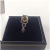 Image 2 : ONE 14KT YELLOW GOLD AND RHODIUM FINISH DIAMOND SET ENGAGEMENT RING MADE IN AN ART DECO INSPIRED