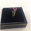 Image 2 : ONE LADIES 10KT YELLOW GOLD DIAMOND AND RHODIUM FINISH GLASS FILLED RUBY AND DIAMOND SET DRESS