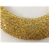 Image 2 : 18KT YELLOW GOLD & RHODIUM FINISH NATURAL YELLOW SAPPHIRE & DIAMOND SET COLLAR STYLE NECKLACE.