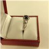 Image 2 : ONE LADIES 14KT WHITE GOLD BLACK & NEAR COLOURLESS DIAMOND SET ENGAGEMENT OR DRESS RING.  MICRO