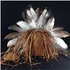 Image 4 : WOVEN CEDAR, EAGLE MASK WITH FEATHERS 13" DEEP X 16"  HIGH (TO TOP OF FEATHERS)
