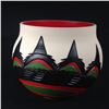 Image 2 : STEWART JACOBS, "BEAR- POWER STRENGTH" HAND PAINTED AND CARVED CERAMIC 6.5" HIGH X 8"