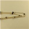 Image 3 : ONE 10KT YELLOW GOLD BLACK DIAMOND SET CHOKER LENGTH NECKLACE. SET WITH 16 ROUND BRILLIANT CUT