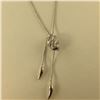 Image 2 : ONE 14KT WHITE GOLD DIAMOND NECKLACE, SET WITH 12 ROUND BRILLIANT CUT DIAMONDS APPROX. 0.14CT,