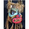 Image 2 : BLACK BEAR WAR HELMET (CARRIER NATION) WITH STAND.  18.5" H X 11" W