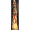 Image 1 : TREVOR HUNT, 16.5 FOOT (199") TALL TOTEM POLE, FEATURING 4 FIGURES, HAND CARVED 23" DIAMETER