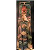 Image 2 : TREVOR HUNT, 16.5 FOOT (199") TALL TOTEM POLE, FEATURING 4 FIGURES, HAND CARVED 23" DIAMETER