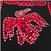 Image 2 : SHIRLEY ADAMS, "RAVEN" BUTTON BLANKET, HAND SEWN FROM WOOL FABRIC WITH BUTTON AND BEAD 29" X 31"
