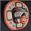 Image 2 : TIM ALFRED, KWAKIUTL 24" MOON MASK, HAND CARVED WITH ABALONE INLAY