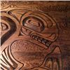 Image 3 : HAND CARVED "ORCA" PANEL SIGNED G.P. 30" X 29.5"
