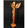 Image 2 : CHRIS WHITE, BELLA BELLA, HAND CARVED AND PAINTED TOTEM 30" HIGH X 16.5" WIDE