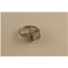 Image 3 : ONE 14KT WHITE GOLD LADIES DIAMOND ENGAGEMENT RING, SET WITH ONE 1.20CT DIAMOND SQUARE BRILLIANT
