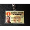 Image 2 : BIG BANG THEORY THE COOPER SHELDON CALIFORNIA INSTITUTE OF TECHNOLOGY STAFF ID