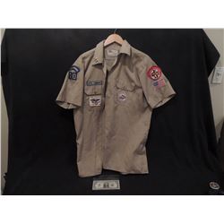 DIARY OF A WIMPY KID SCOUT LEADER SHIRT WITH BADGES