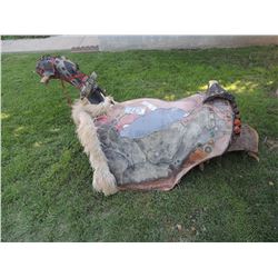 JOHN CARTER SCREEN USED & MATCHED SADDLE FROM ALIEN BEAST OF BURDEN