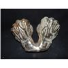 Image 1 : PAIR OF CHROMED FISTS ART SCULPTURE