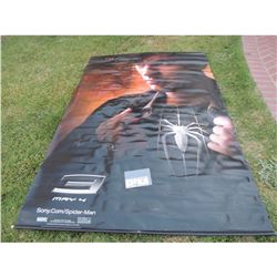 SPIDERMAN 3 WORLD PREMIERE BANNER SIGNED BY STAN LEE AND TOBEY MCQUIRE