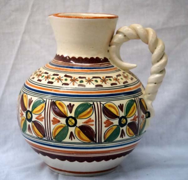Spanish Sanquino Toledo Art Pottery Pitcher