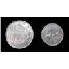 Image 1 : Canada Silver 1954 Half and 1956 Quarter