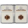 Image 1 : 1954-S & 1955-S LINCOLN CENTS NGC MS-66 RD