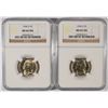 Image 1 : 2 1944-D SILVER JEFFERSON NICKELS NGC MS-66 FS& MS 65 FS