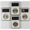 Image 2 : LOT OF ( 4 ) 1958-D FRANKLIN HALF DOLLARS, NGC MS-64 FBL TOUGH!!