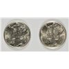 Image 1 : 1929 & 1936 CH BU MERCURY DIMES
