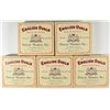 Image 1 : 5 VINTAGE PHILIP MORRIS INC ENGLISH OVALS CIGARETTE BOXES with STAMP COLLECTION