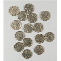 15-FULL DATE BUFFALO NICKELS