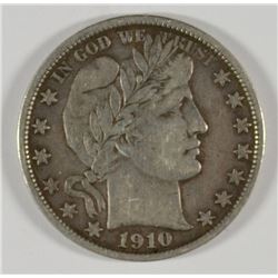 1910-S BARBER HALF DOLLAR VF-35