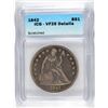 Image 1 : 1842 SEATED DOLLAR ICG VF-25 DETAILS