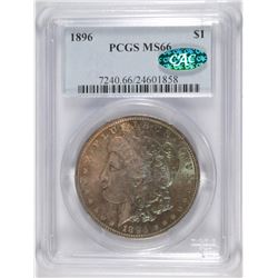 1896 MORGAN DOLLAR PCGS MS-66 (CAC) AWESOME TONING