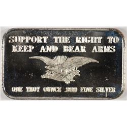 1 OZT .999 FS (1863 SHARPS CARBINE 0.52 IN CALIBER) SILVER BAR