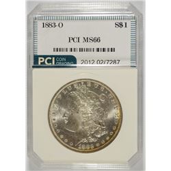 1883-O MORGAN SILVER DOLLAR, PCI MS-66  SUPERB WHITE