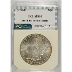 1885-O MORGAN SILVER DOLLAR, PCI MS-66  SUPERB WHITE COIN!