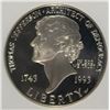 Image 2 : 1993 (S) JEFFERSON COMMEN DOLLAR NGC PF-69 UC