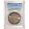 Image 1 : 1887-S MORGAN SILVER DOLLAR, PCGS MS-64 COLOR! SEMI-KEY!