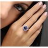 Image 1 : 14KT White Gold 3.37 ctw Tanzanite and Diamond Ring