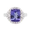 Image 3 : 14KT White Gold 3.37 ctw Tanzanite and Diamond Ring