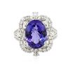 Image 3 : 14KT White Gold 5.61 ctw Tanzanite and Diamond Ring