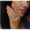 Image 4 : 14KT White Gold 5.08 ctw Tanzanite and Diamond Ring