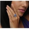 Image 4 : 14KT White Gold 5.08 ctw Tanzanite and Diamond Ring