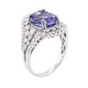 Image 7 : 14KT White Gold 5.08 ctw Tanzanite and Diamond Ring